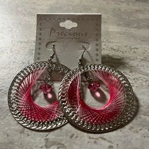Precious OS Pink/Silver Fashion Pierced Earrings